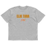 Unisex organic oversized high neck t-shirt – Image 3
