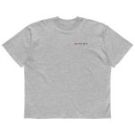 Unisex organic oversized high neck t-shirt – Image 3