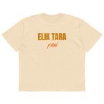 Unisex organic oversized high neck t-shirt – Image 4