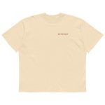 Unisex organic oversized high neck t-shirt – Image 4
