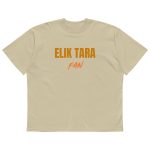Unisex organic oversized high neck t-shirt – Image 5
